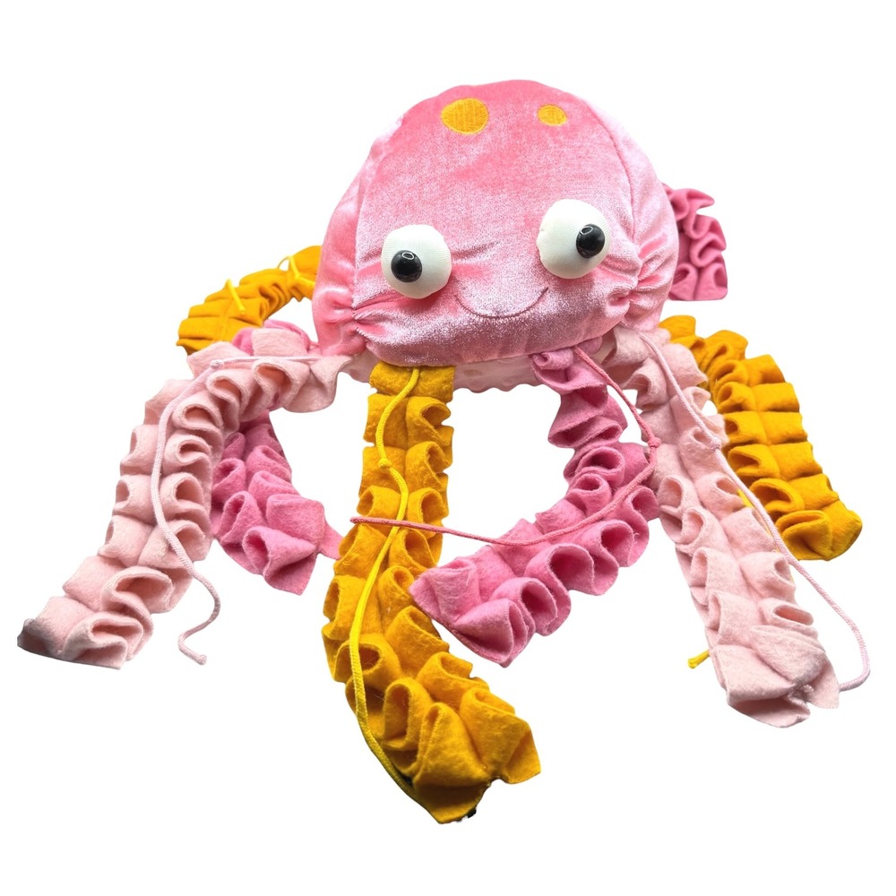 Scentsy Buddy Jazzie The Jellyfish Pink Yellow Ruffled Tentacle Sensory Plush